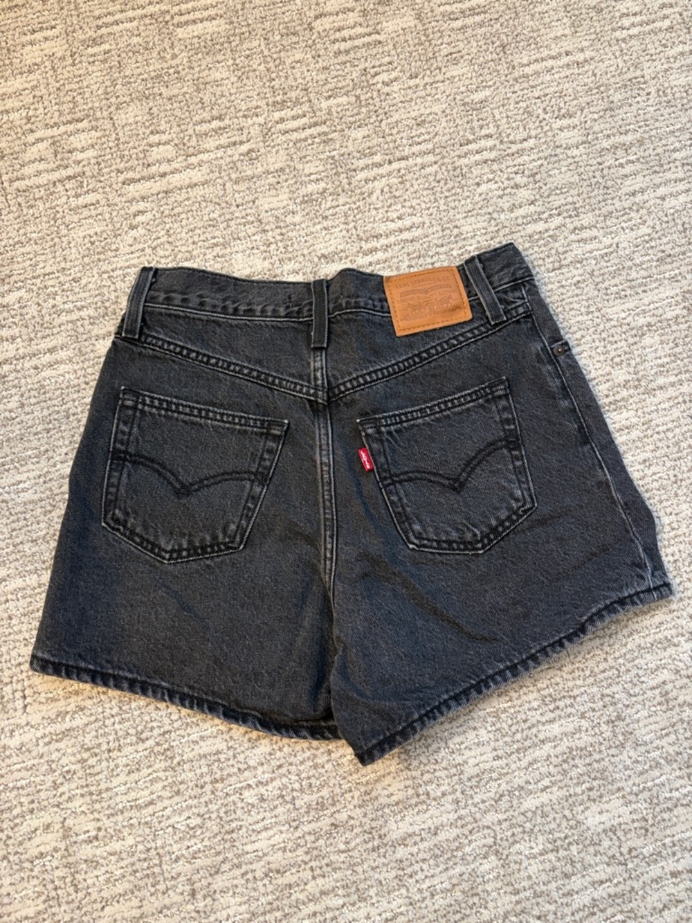 Levi's Black High-Rise Denim Shorts